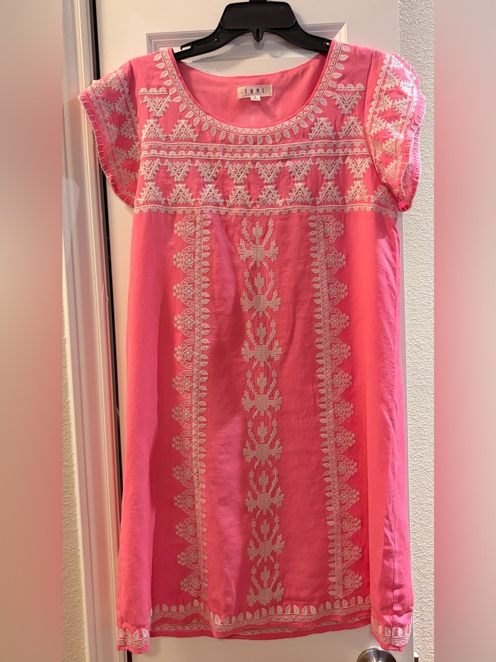 THML Pink Scoop Neck Shift Dress
